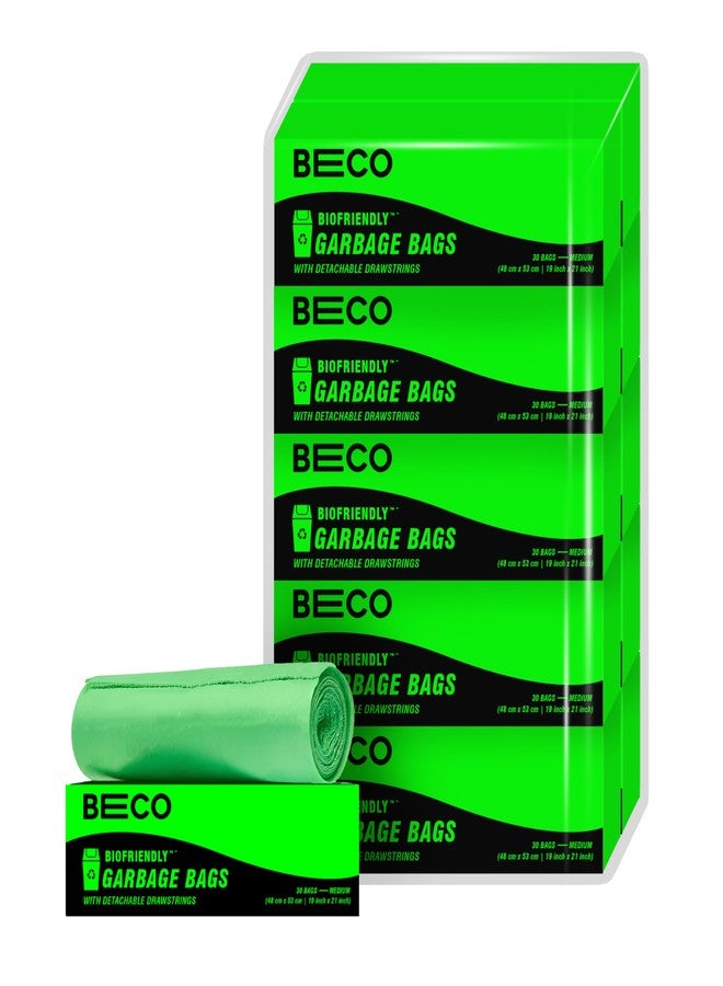 بيكو أكياس قمامة صديقة للبيئة من بيكو | 300 قطعة | متوسطة - 19 × 21 بوصة | 30 كيسًا × 10 لفات | أخضر | أكياس قمامة/صناديق نفايات برباط قابل للفصل | للنفايات الجافة والرطبة - Image 1